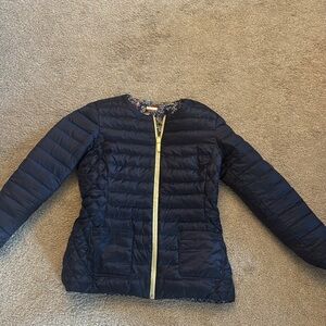 Navy Lilly Pulitzer reversible puffer jacket